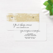 Gouden glitter borstelslag stud oorbel display visitekaartje (Bureau)