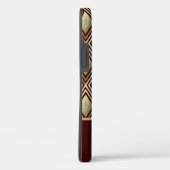 Gouden Glitter Bourgogne Diamond Patroon Gepersona Case-Mate iPhone Case (Achterkant / Rechts)