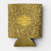 Gouden Glitter Bruiloft Koelbox Blikjeskoeler (Voorkant)