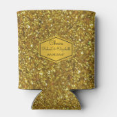 Gouden Glitter Bruiloft Koelbox Blikjeskoeler (Achterkant)