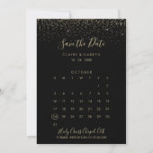 Gouden Glitter Bruiloft Save the Date Kalender (Voorkant)