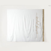 Gouden Glitter Bruiloftsshower Achtergrond voor Fo Wandkleed (Voorkant (horizontaal))