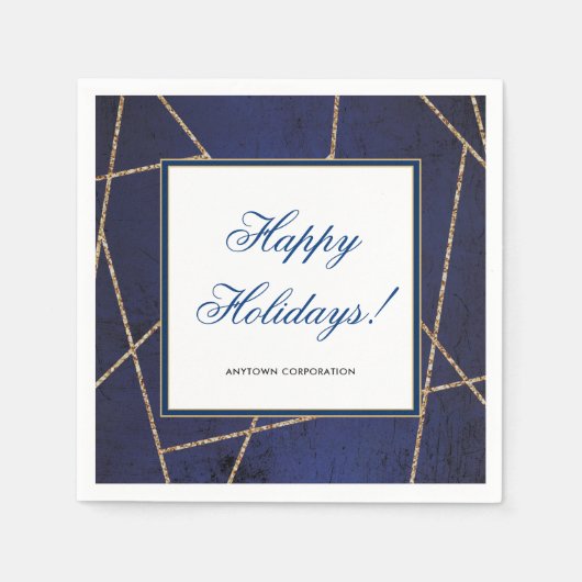 Gouden Glitter Business Elegant Kerstfeest Servet (Voorkant)