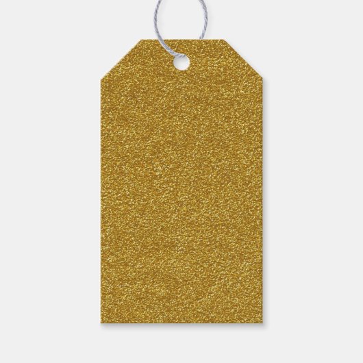Gouden glitter cadeaulabel (Voorkant)