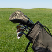 Gouden Glitter Camouflage Gepersonaliseerde Monogr Golfheadcover (Insitu)