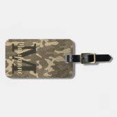 Gouden Glitter Camouflage Gepersonaliseerde Truck  Bagagelabel (Voorkant horizontaal)