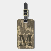 Gouden Glitter Camouflage Gepersonaliseerde Truck  Bagagelabel (Voorkant verticaal)