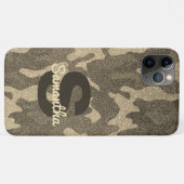 Gouden Glitter Camouflage Gepersonaliseerde Truck Case-Mate iPhone Case (Achterkant (horizontaal))