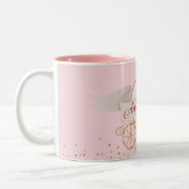 Gouden Glitter Carriage Fairy Tale Aangepaste naam Tweekleurige Koffiemok (Links)