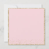 Gouden Glitter Carriage Fairy Tale Baby shower Kaart (Achterkant)