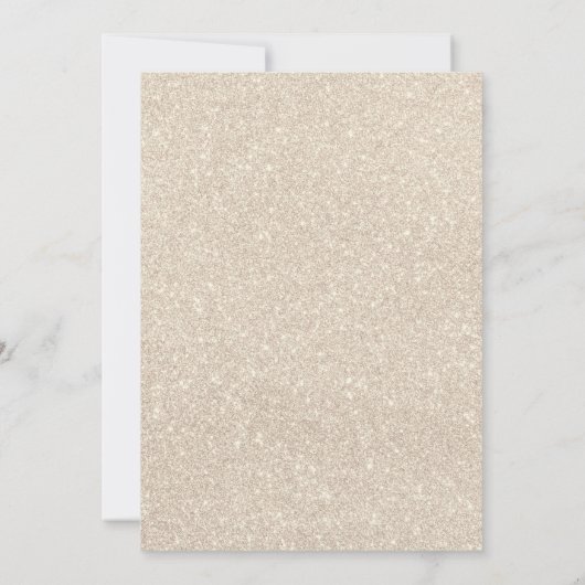 Gouden Glitter Champagne Bridal Brunch Kaart (Achterkant)