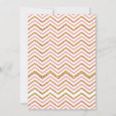 Gouden glitter Chevron | Baby, Bruids of Verjaarda Kaart (Achterkant)