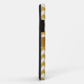 Gouden Glitter Chevron Monogram iPhone Case-Mate iPhone Case (Achterkant/rechts)