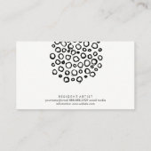 Gouden Glitter Cirkel Folie Patroon Visitekaartje (Achterkant)