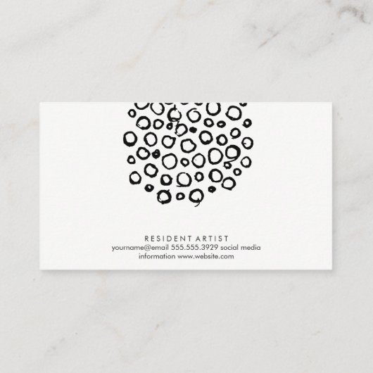 Gouden Glitter Cirkel Folie Patroon Visitekaartje (Achterkant)