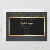 Gouden Glitter Confetti Afstudeerdata Save The Date (Achterkant)