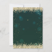 Gouden Glitter Confetti Ballonnen Groen 25e Verjaa Kaart (Achterkant)