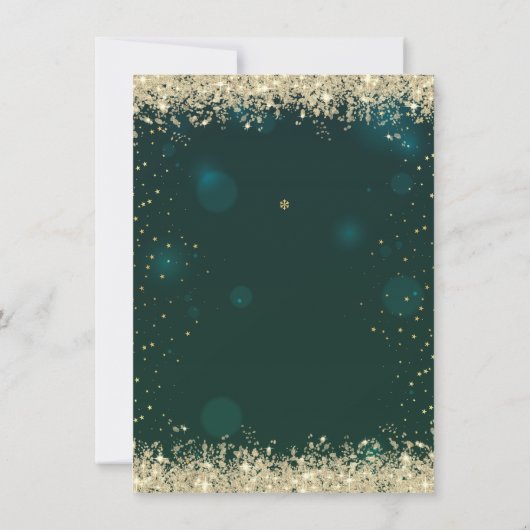 Gouden Glitter Confetti Ballonnen Groen 25e Verjaa Kaart (Achterkant)