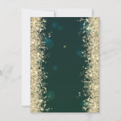Gouden Glitter Confetti Ballonnen Groen 35e Verjaa Kaart (Achterkant)
