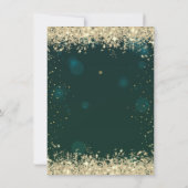 Gouden Glitter Confetti Ballonnen Groen Sweet 16 Kaart (Achterkant)