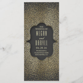  gouden glitter Confetti bruiloft programma's
