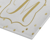 Gouden Glitter Confetti Dot Polk Glas Snijplank (Hoek)