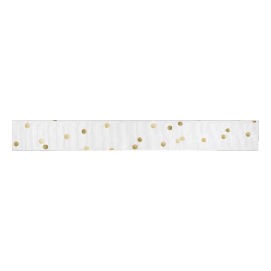 Gouden Glitter Confetti Dot Polka 3" lint spoel (Voorkant)