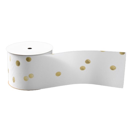 Gouden Glitter Confetti Dot Polka 3" lint spoel (Spoel)