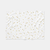Gouden Glitter Confetti Dot Polka Fleece Deken (Voorkant (Horizontaal))