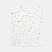 Gouden Glitter Confetti Dot Polka Fleece Deken (Voorkant)