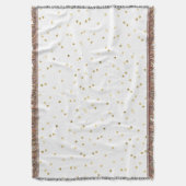 Gouden Glitter Confetti Dot Polka Nail Gooi Deken (Voorkant Verticaal)