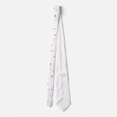 Gouden Glitter Confetti Dot Polka Nail Pattern Str Stropdas (Achterkant)