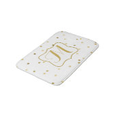 Gouden Glitter Confetti Dot Polka Pattern Badmat (Gekanteld)