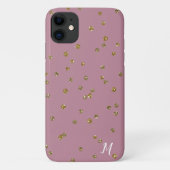Gouden Glitter Confetti en Blush Roze Telefoon Cas Case-Mate iPhone Case (Achterkant)