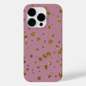 Gouden Glitter Confetti en Blush Telefoon Case (Achterkant)