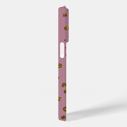 Gouden Glitter Confetti en Blush Telefoon Case (Achterkant / Rechts)