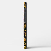 Gouden Glitter Confetti en Zwart Case-Mate iPhone Case (Achterkant / Links)