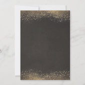 Gouden Glitter Confetti Folie Lijst Baby Meisje Ge Aankondiging (Achterkant)