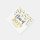 Gouden Glitter Confetti Klasse van 2019 Afstuderen Servet (Hoek)