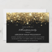 Gouden Glitter Confetti & Lights | verrassingsfees Kaart (Voorkant)