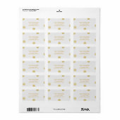 Gouden Glitter Confetti Mailing Labels (Full Sheet)