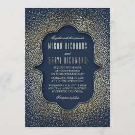  gouden glitter Confetti marinebruiloft Kaart