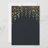 gouden glitter confetti met zwarte zoete zestien kaart (Achterkant)