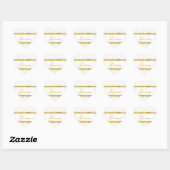 Gouden Glitter Confetti Naam - Hart Sticker (Vel)