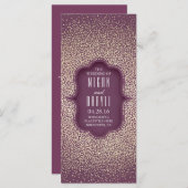  gouden glitter Confetti pruim bruiloft programma Programmakaart (Voorkant / Achterkant)