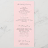 gouden glitter Confetti roze bruiloft programma Programmakaart (Achterkant)