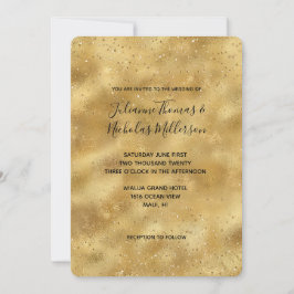 Gouden glitter confetti sparkle bruiloft kaart