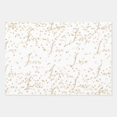 Gouden glitter confetti sparkle Lock Inpakpapier Vel (Voorkant 2)