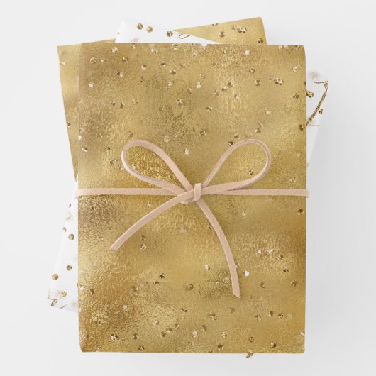 Gouden glitter confetti sparkle Lock Inpakpapier Vel (In situ)