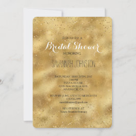 Gouden glitter confetti sparkle vrijgezellenfeest kaart